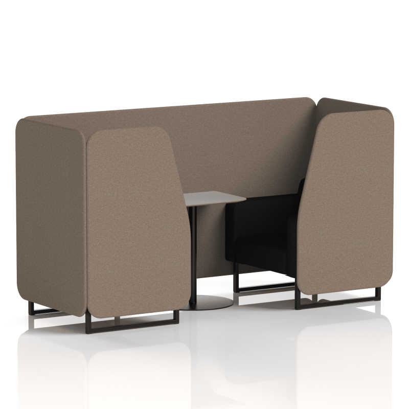 Brixworth Booth With Black Legs And Grey Table In Two Tone - Image 12