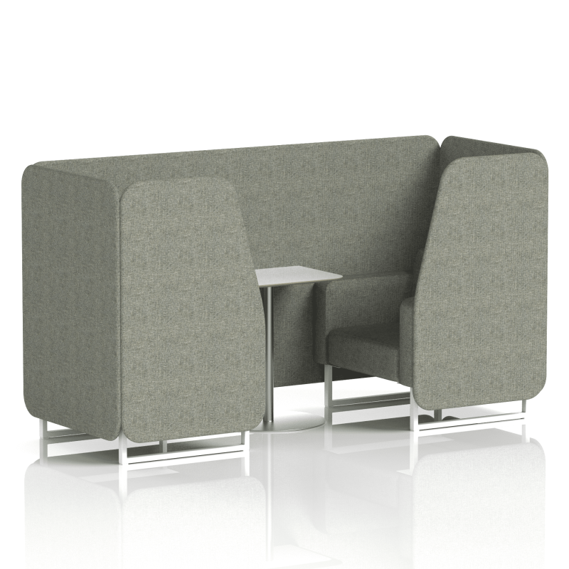 Brixworth Booth With White Legs And White Table In Single Tone - Image 6