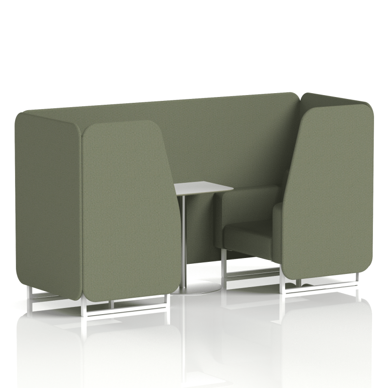 Brixworth Booth With White Legs And White Table In Single Tone - Image 14