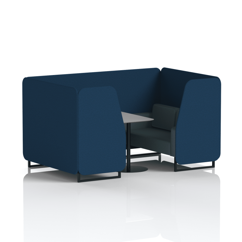 Brixworth Booth With Black Legs And Grey Table In Two Tone - Image 38