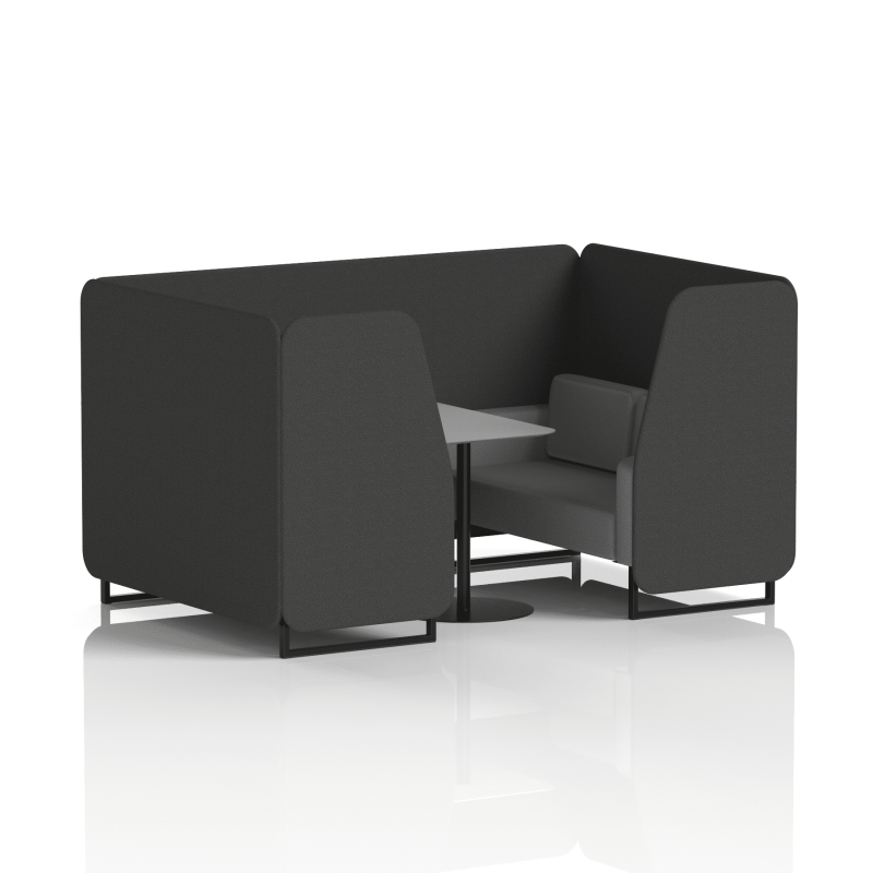 Brixworth Booth With Black Legs And Grey Table In Two Tone - Image 51
