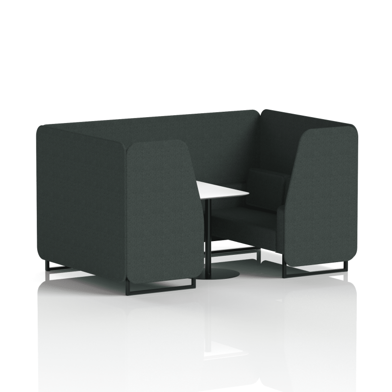Brixworth Booth With Black Legs And White Table In Single Tone - Image 32
