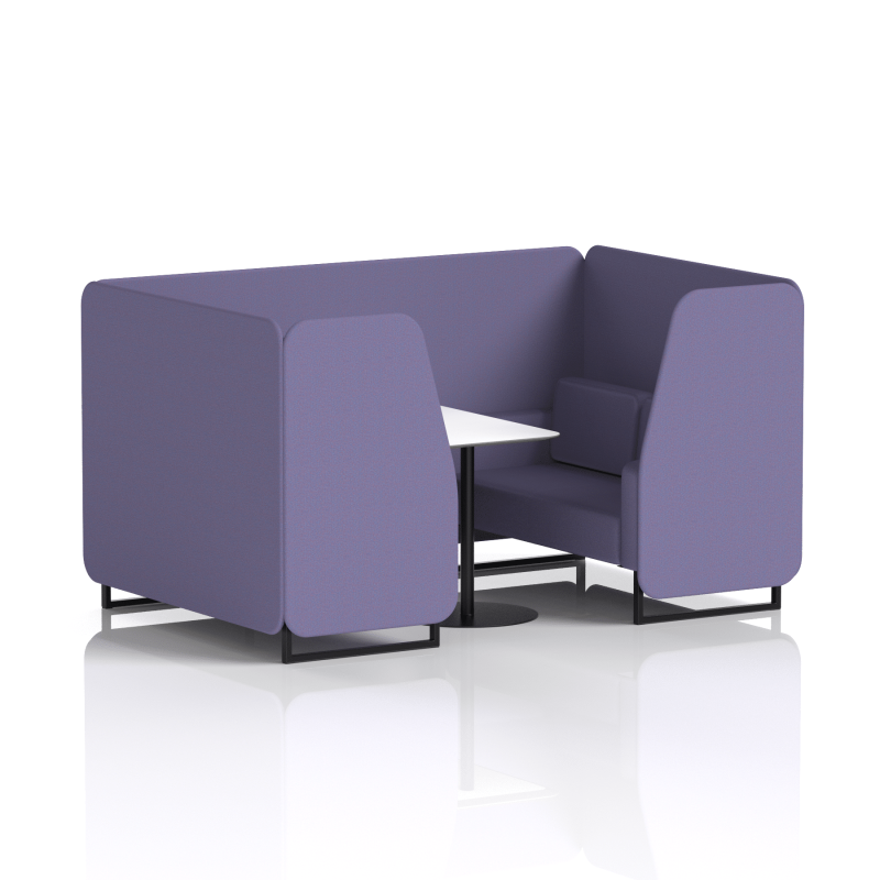 Brixworth Booth With Black Legs And White Table In Single Tone - Image 52