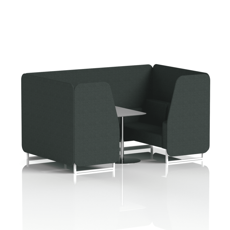 Brixworth Booth With White Legs And Grey Table In Single Tone - Image 32