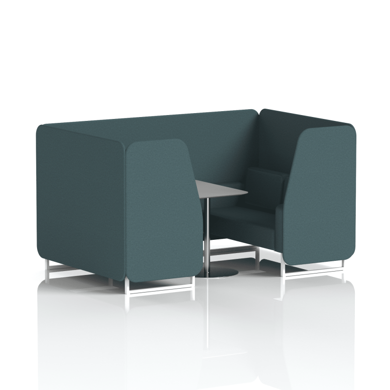 Brixworth Booth With White Legs And Grey Table In Single Tone - Image 41