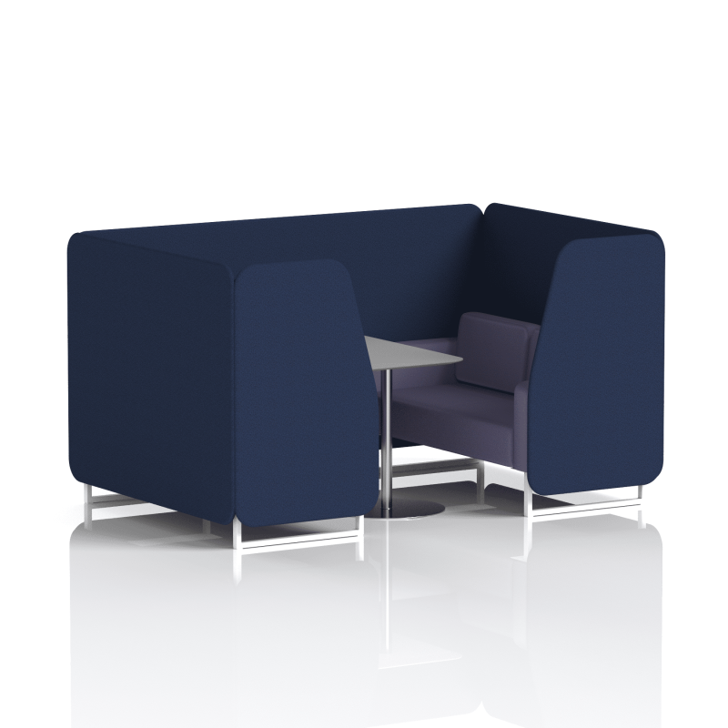 Brixworth Booth With White Legs And Grey Table In Two Tone - Image 50