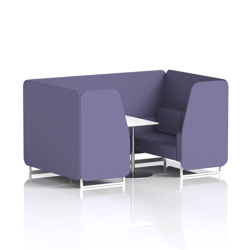 Brixworth Booth With White Legs And White Table In Single Tone - Image 52