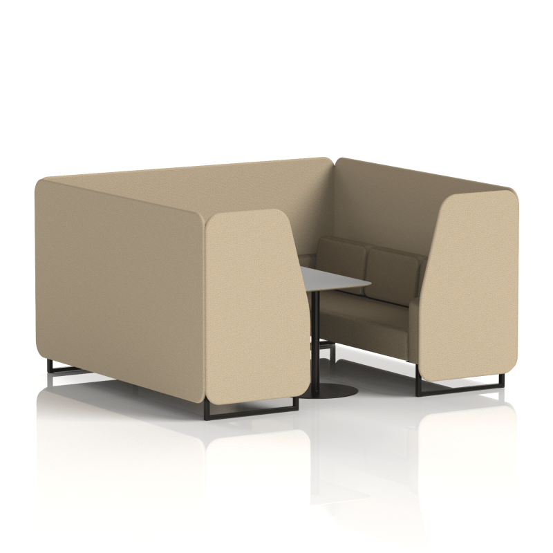 Brixworth Booth With Black Legs And Grey Table In Two Tone - Image 77
