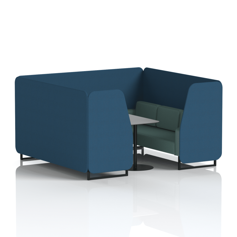 Brixworth Booth With Black Legs And Grey Table In Two Tone - Image 89