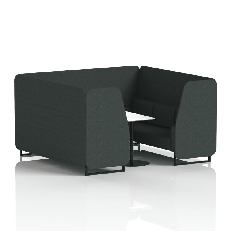 Brixworth Booth With Black Legs And White Table In Single Tone - Image 62