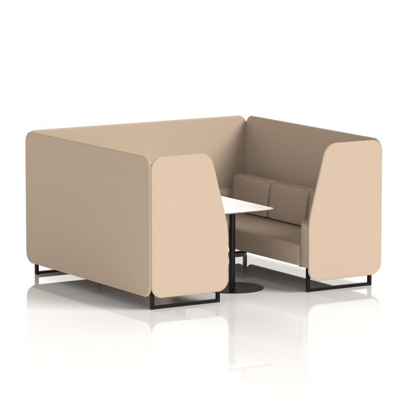 Brixworth Booth With Black Legs And White Table In Single Tone - Image 79