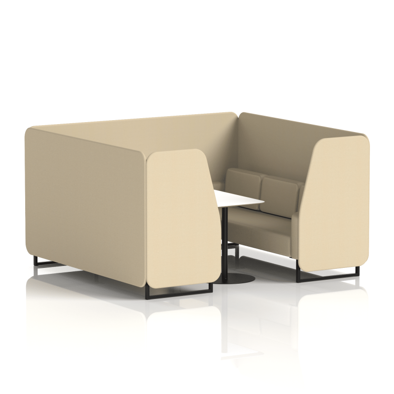 Brixworth Booth With Black Legs And White Table In Single Tone - Image 90