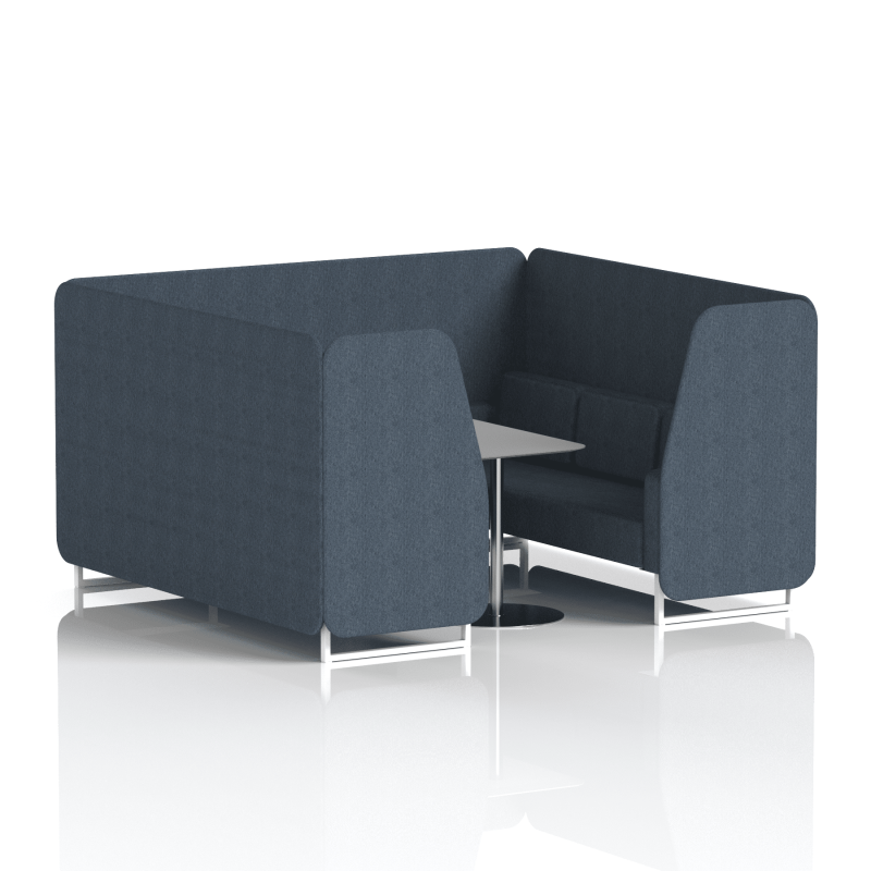 Brixworth Booth With White Legs And Grey Table In Single Tone - Image 63