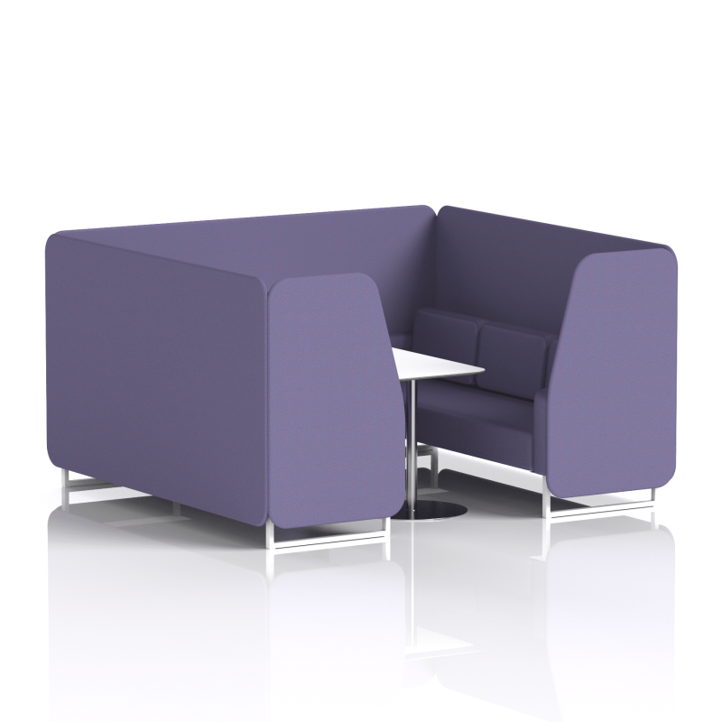 Brixworth Booth With White Legs And White Table In Single Tone - Image 82