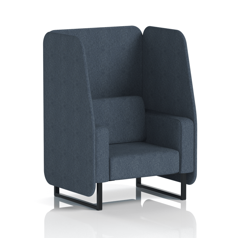 Brixworth Open Booth With Black Legs in Single Tone - Image 5