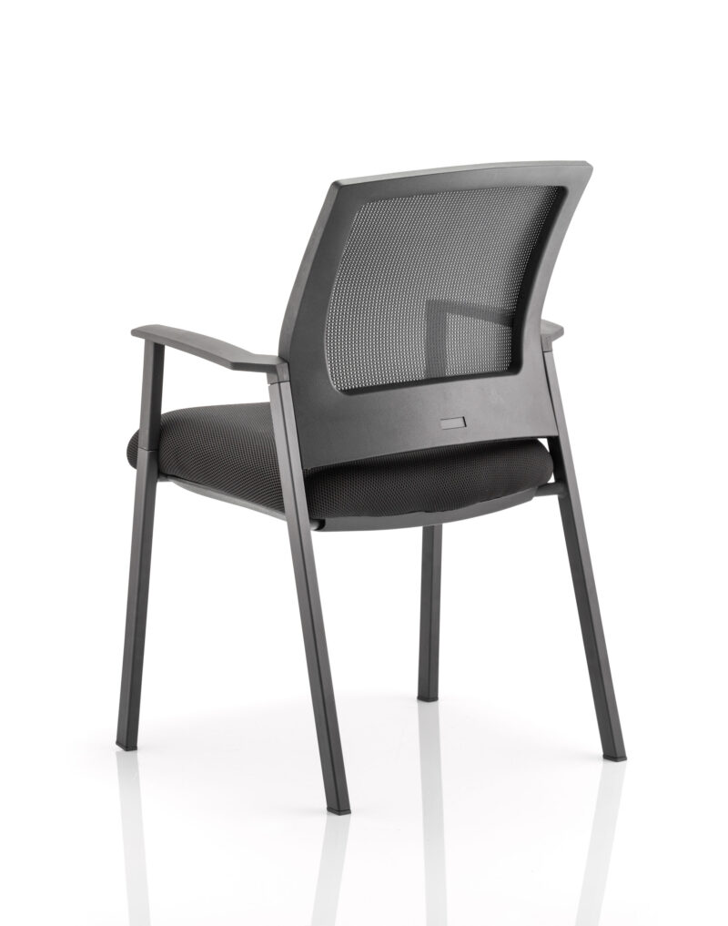 Metro Medium Mesh Back Stacking Visitor Chair with Arms - Image 3