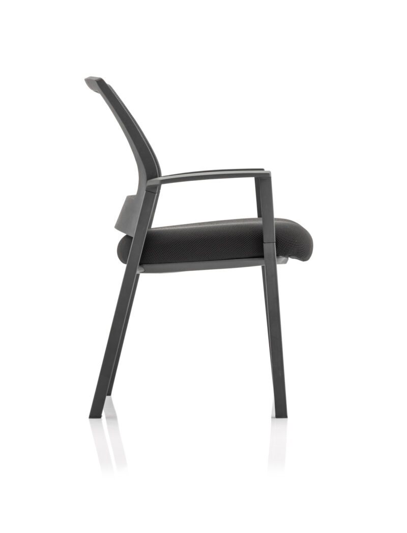 Metro Medium Mesh Back Stacking Visitor Chair with Arms - Image 4