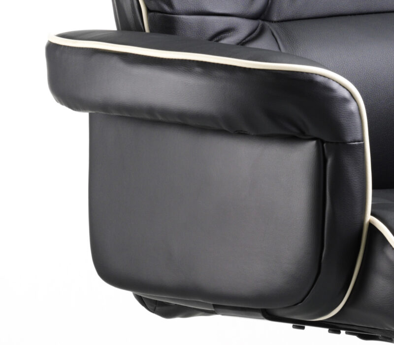 Chelsea High Back Soft Black Leather Executive Office Chair with Arms - Image 2