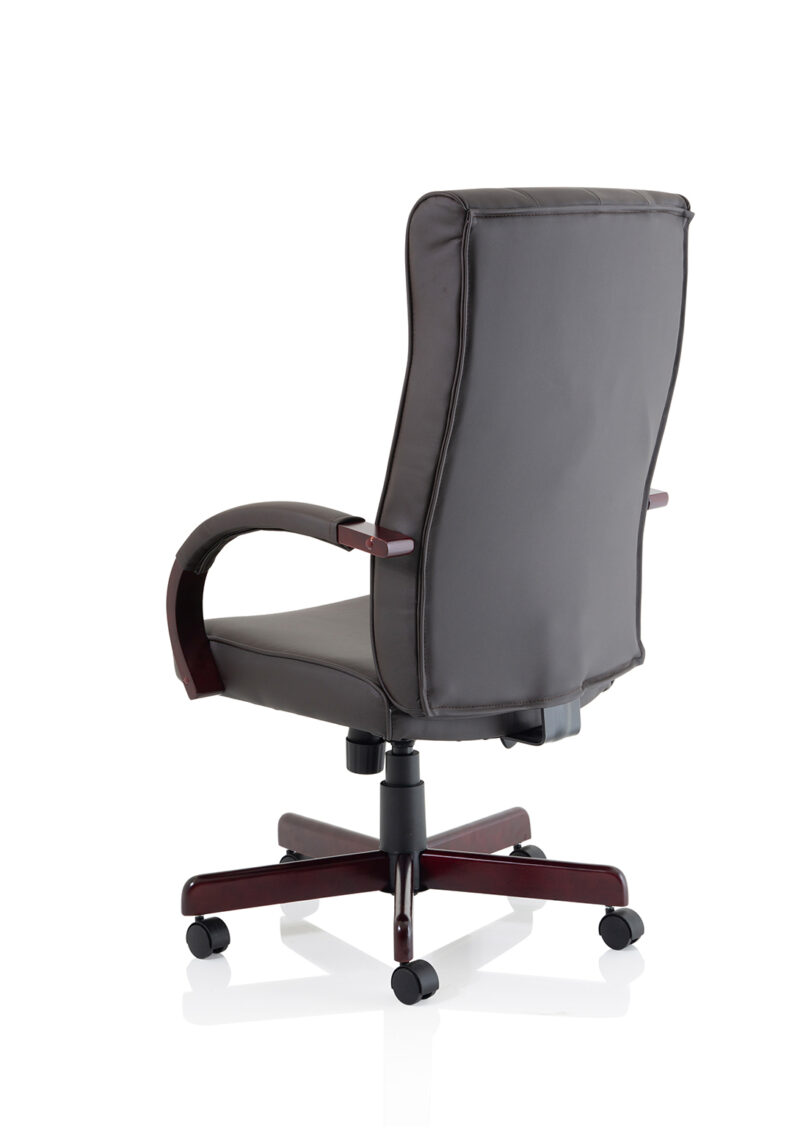 Chesterfield High Back Leather Executive Office Chair with Arms - Image 5
