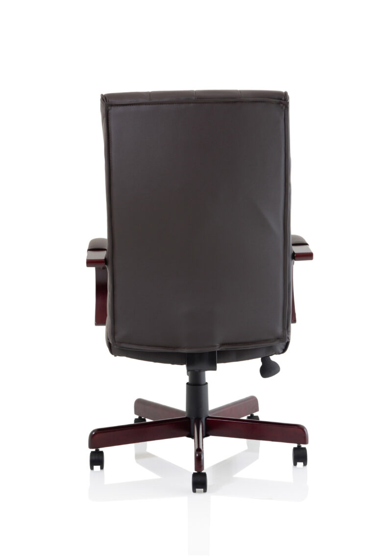 Chesterfield High Back Leather Executive Office Chair with Arms - Image 6