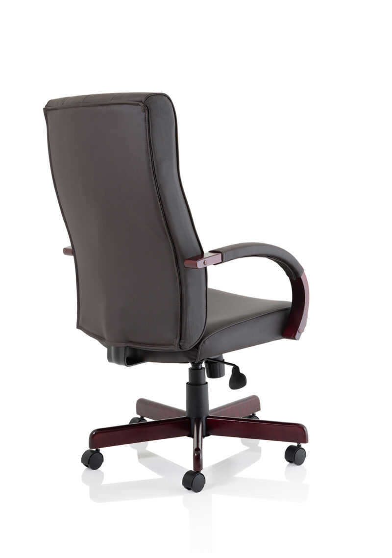 Chesterfield High Back Leather Executive Office Chair with Arms - Image 7