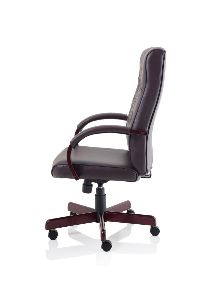 Chesterfield High Back Leather Executive Office Chair with Arms - Image 12