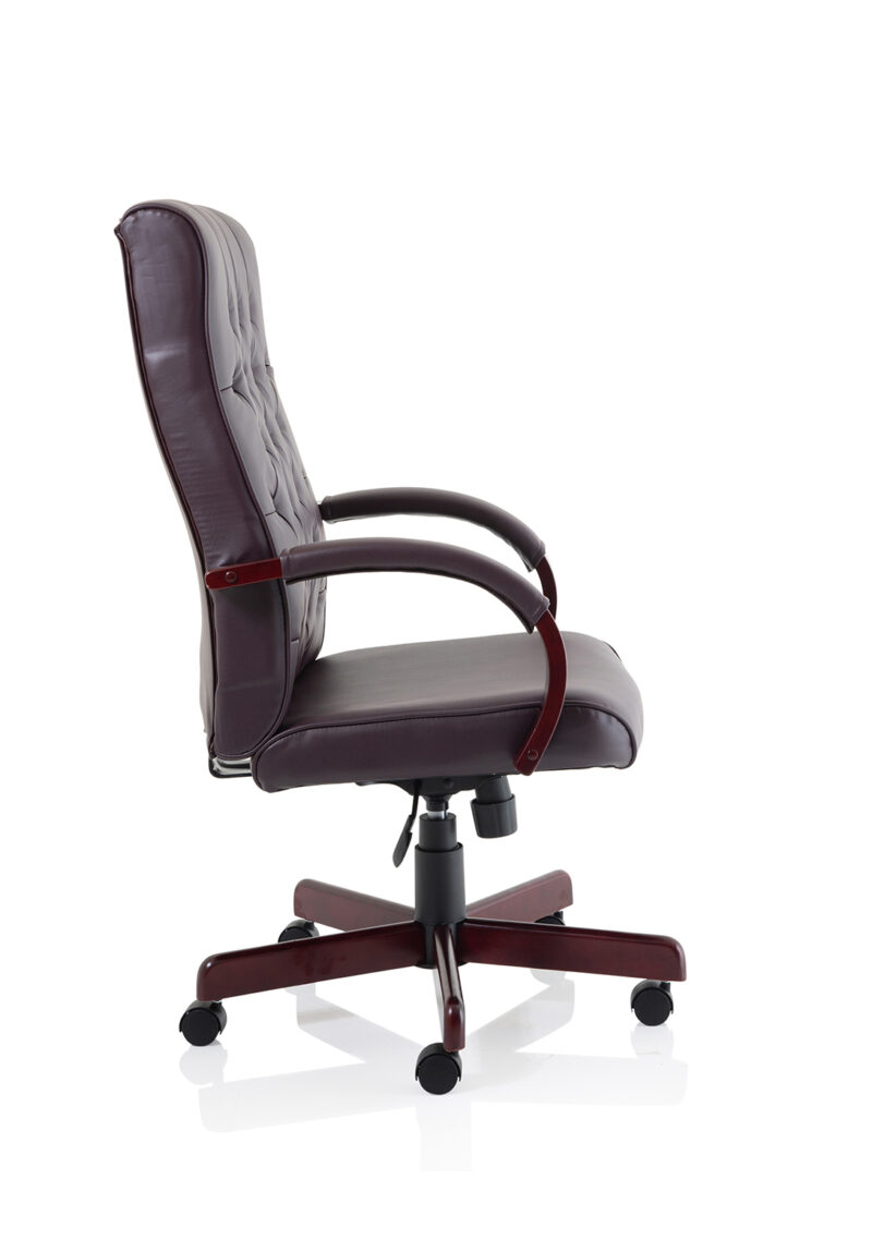 Chesterfield High Back Leather Executive Office Chair with Arms - Image 16