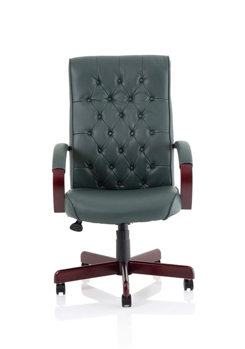 Chesterfield High Back Leather Executive Office Chair with Arms - Image 18