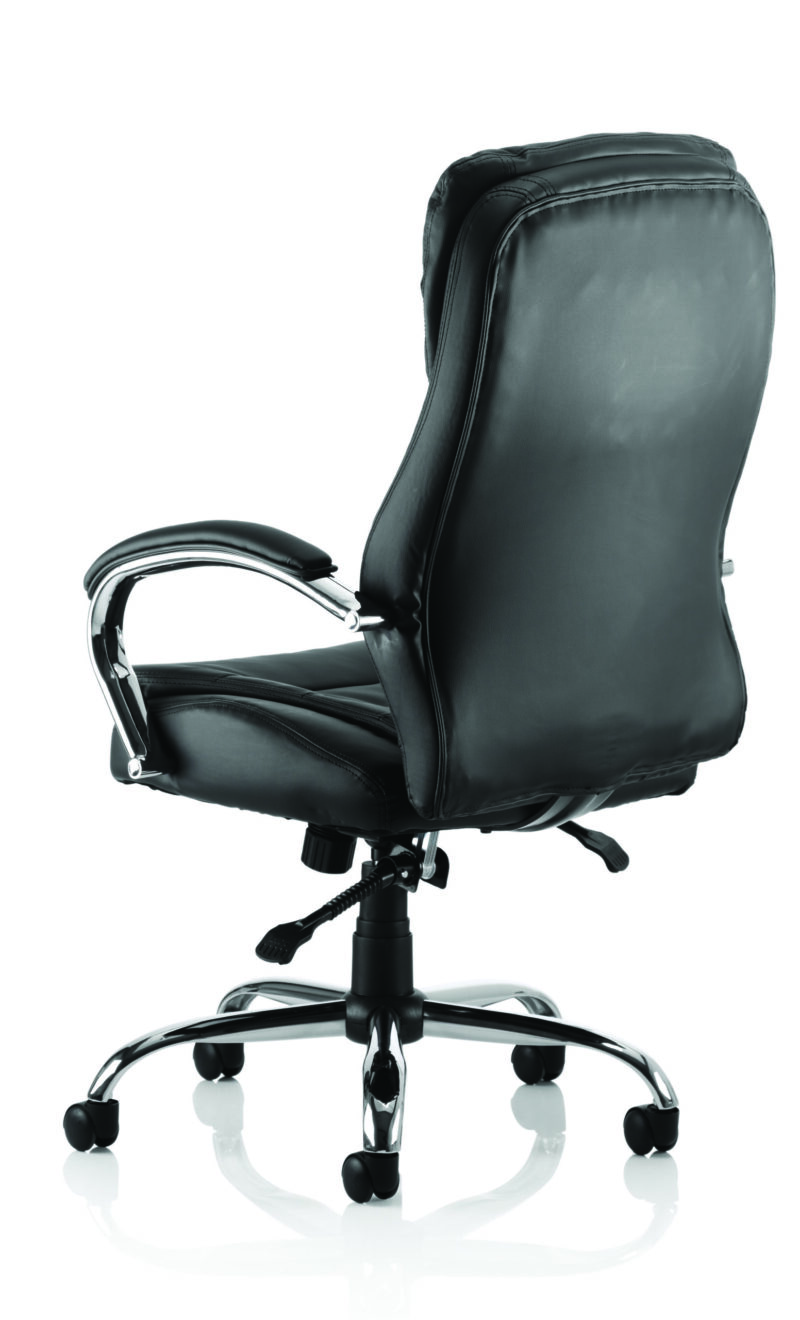 Rocky High Back Executive Black Leather Office Chair with Arms - Image 2