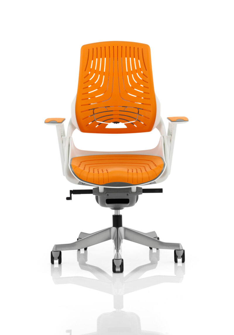 Zure High Back White Shell Executive Office Chair with Arms - Image 20