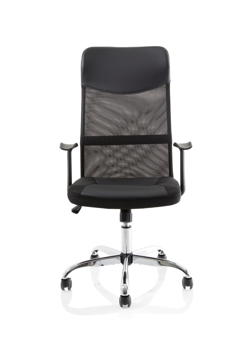 Vegalite High Mesh Back Black Executive Office Chair with Arms - Image 2