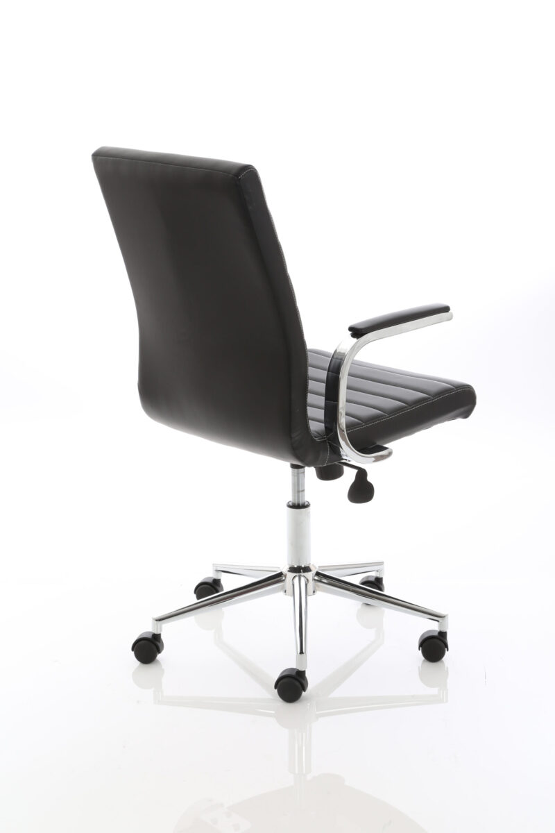 Ezra Medium Back Leather Executive Office Chair with Arms - Image 4