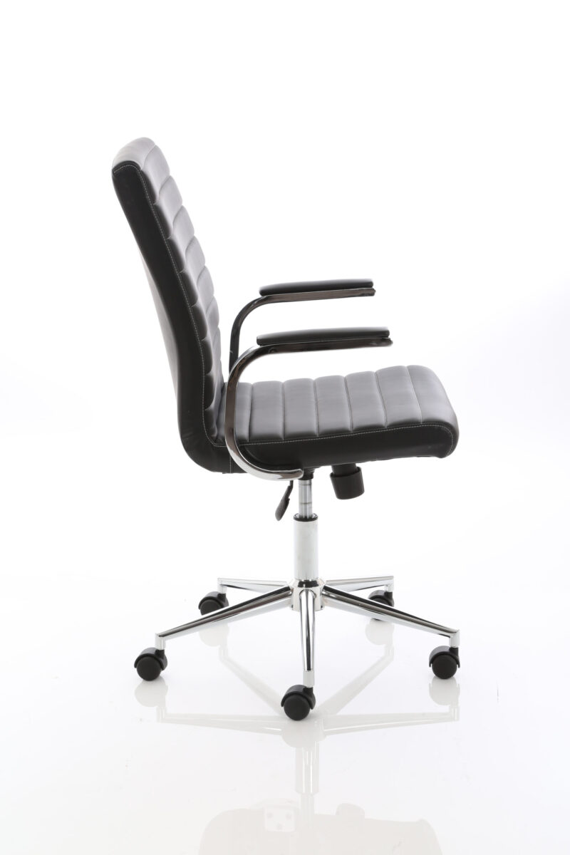 Ezra Medium Back Leather Executive Office Chair with Arms - Image 5