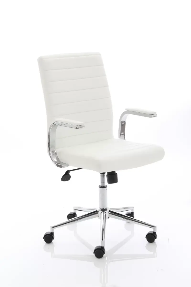 Ezra Medium Back Leather Executive Office Chair with Arms - Image 14