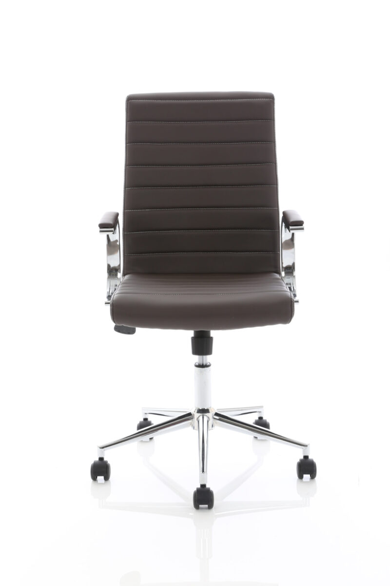Ezra Medium Back Leather Executive Office Chair with Arms - Image 29
