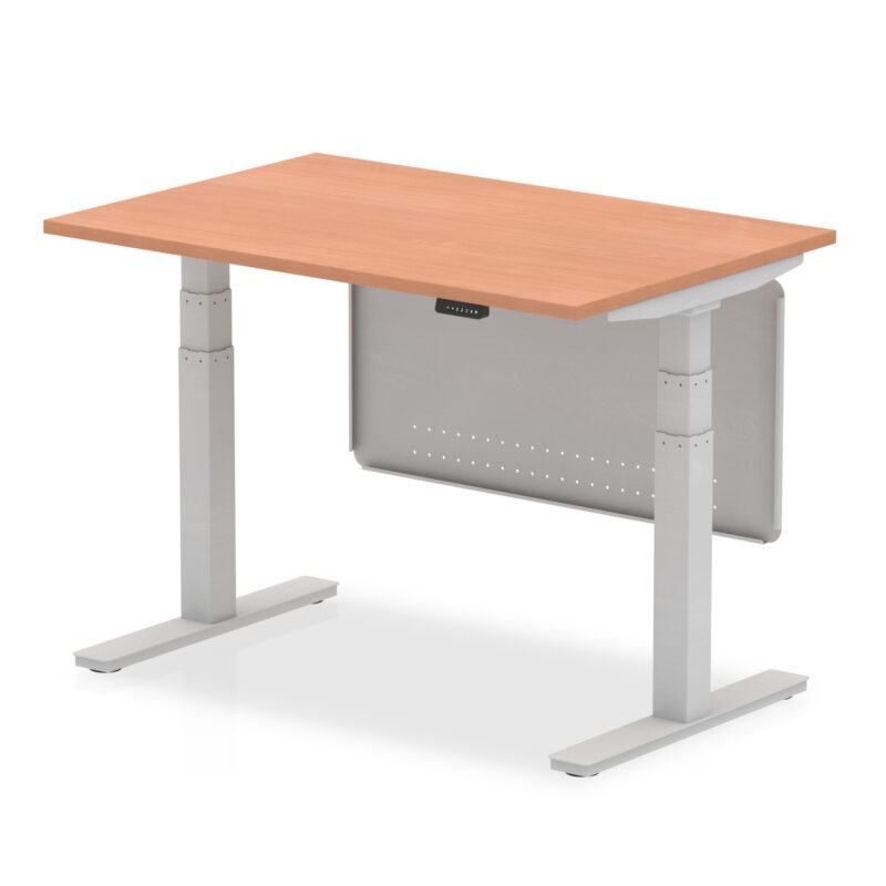 Air Height Adjustable Desk without Cable Ports with Steel Modesty Panel - Image 2