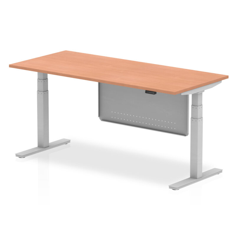 Air Height Adjustable Desk without Cable Ports with Steel Modesty Panel - Image 56