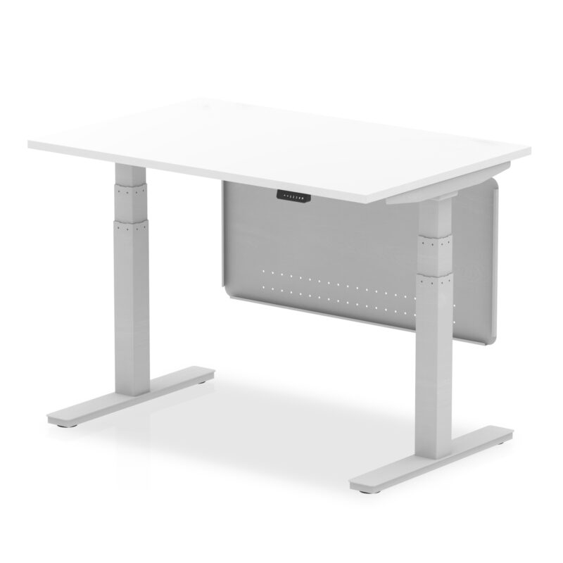 Air Height Adjustable Desk without Cable Ports with Steel Modesty Panel - Image 17