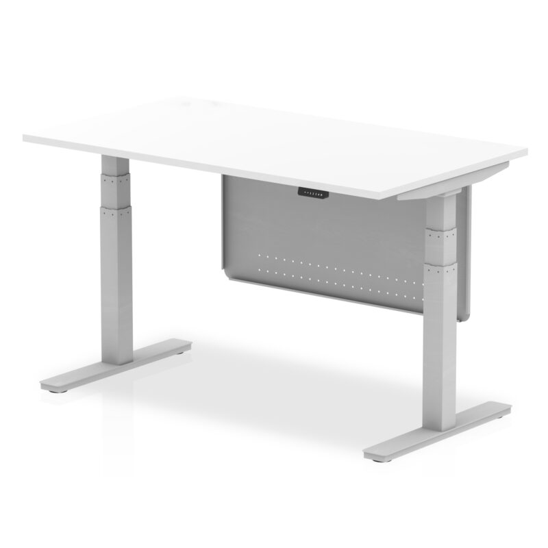 Air Height Adjustable Desk without Cable Ports with Steel Modesty Panel - Image 35