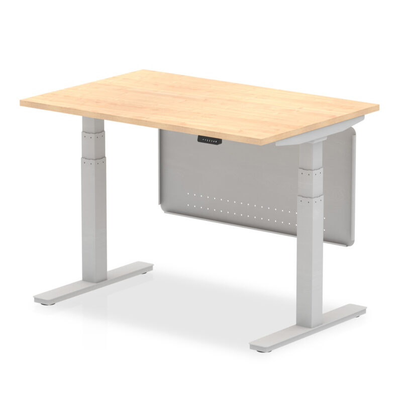 Air Height Adjustable Desk without Cable Ports with Steel Modesty Panel - Image 8