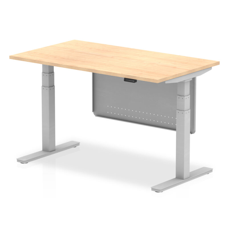 Air Height Adjustable Desk without Cable Ports with Steel Modesty Panel - Image 26