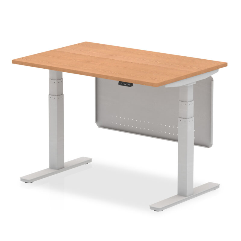 Air Height Adjustable Desk without Cable Ports with Steel Modesty Panel - Image 11