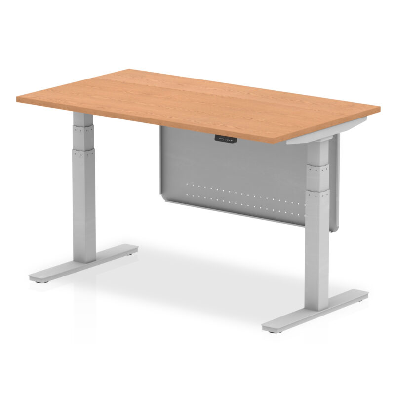 Air Height Adjustable Desk without Cable Ports with Steel Modesty Panel - Image 29