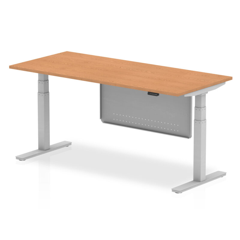 Air Height Adjustable Desk without Cable Ports with Steel Modesty Panel - Image 65