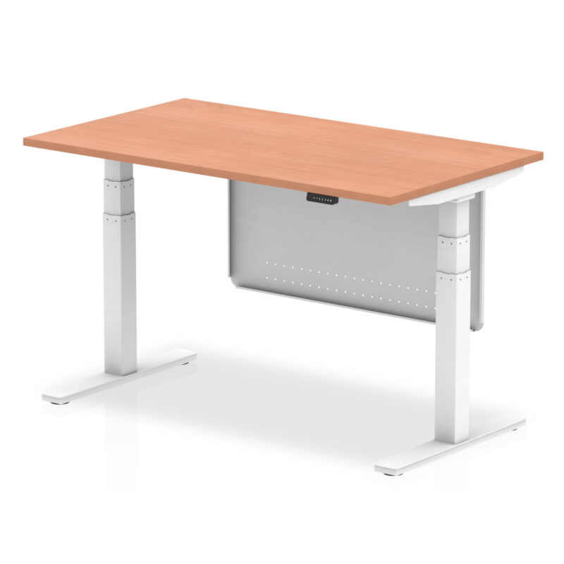 Air Height Adjustable Desk without Cable Ports with Steel Modesty Panel - Image 21
