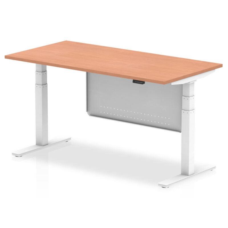 Air Height Adjustable Desk without Cable Ports with Steel Modesty Panel - Image 39