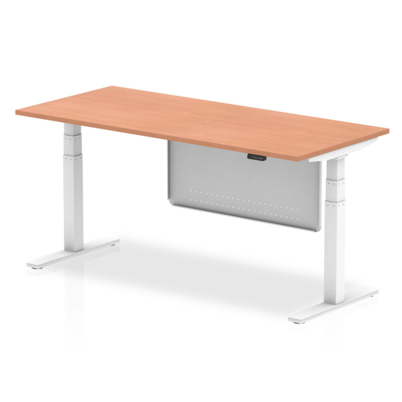 Air Height Adjustable Desk without Cable Ports with Steel Modesty Panel - Image 57
