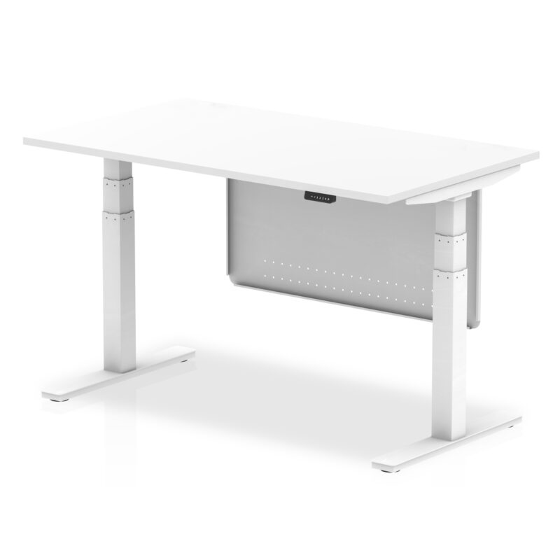 Air Height Adjustable Desk without Cable Ports with Steel Modesty Panel - Image 36