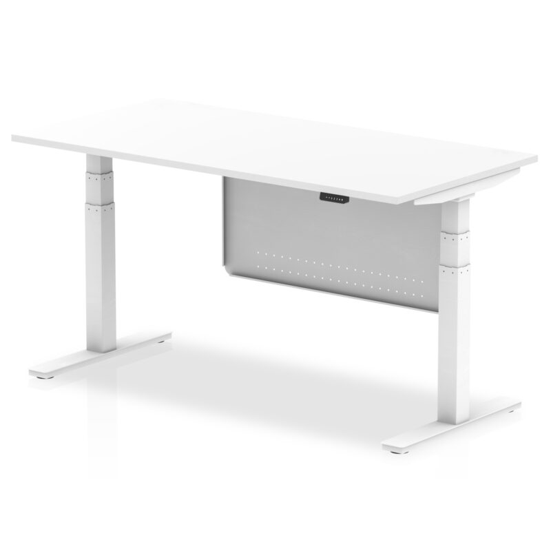 Air Height Adjustable Desk without Cable Ports with Steel Modesty Panel - Image 54