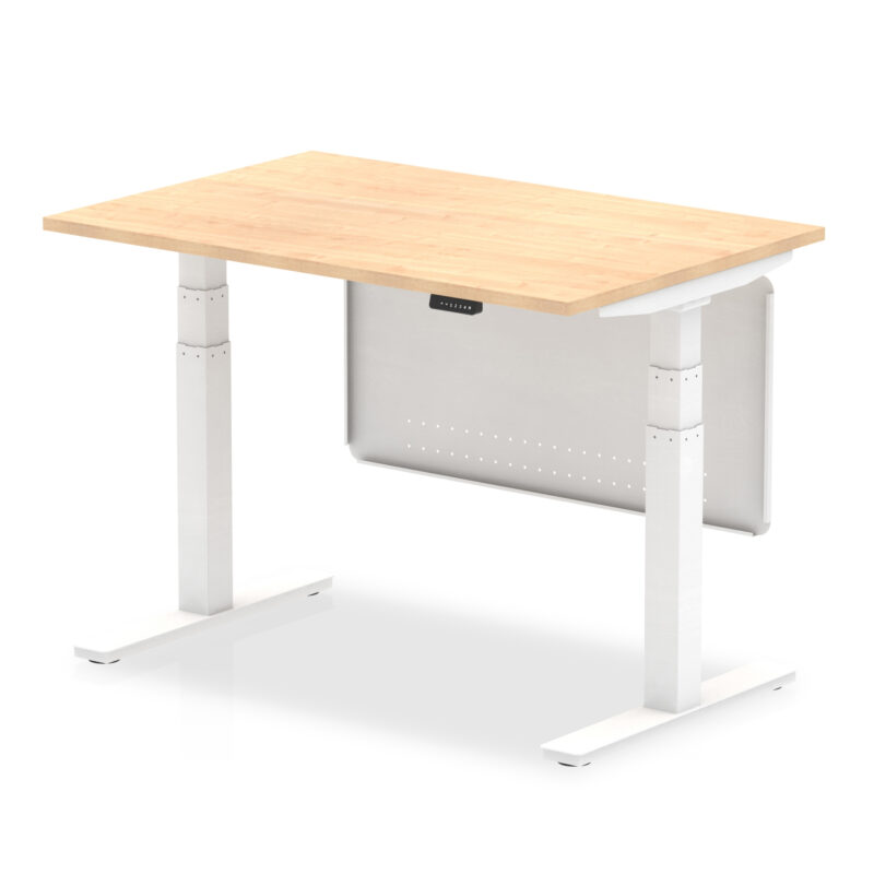 Air Height Adjustable Desk without Cable Ports with Steel Modesty Panel - Image 9